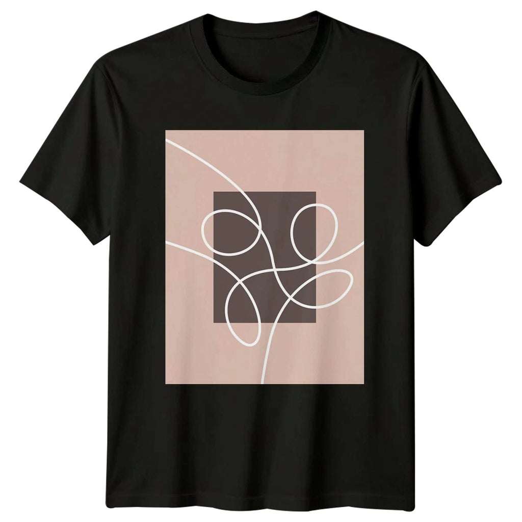Abstract Minimalist Boho Line Art Graphic T-Shirt Boho Line Art Abstract Art