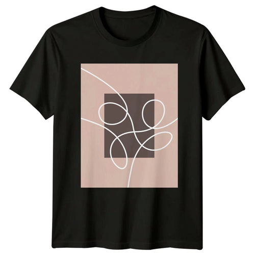 Abstract Minimalist Boho Line Art Graphic T-Shirt Boho Line Art Abstract Art