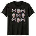 Holographic Skulls Bows Gothic Mens T-Shirt Womens Tee Graphic Unisex Top