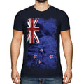 New Zealand Grunge Flagge Herren T-Shirt Aotearoa Fußball NZ Geschenk