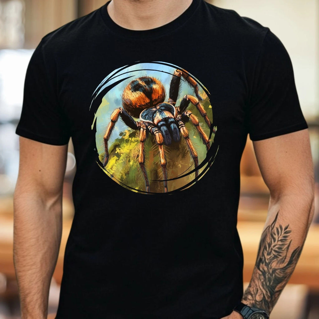 Mens Tarantula Motif Cotton T-Shirt Size XS to 5XL