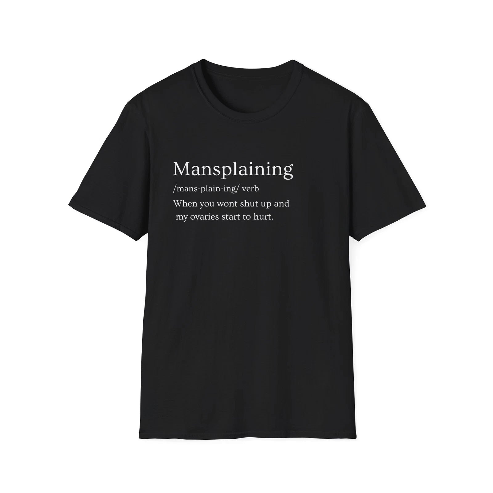 Funny Unisex T-Shirt, Mansplaining Definition Tee, Sarcastic Gift for Her