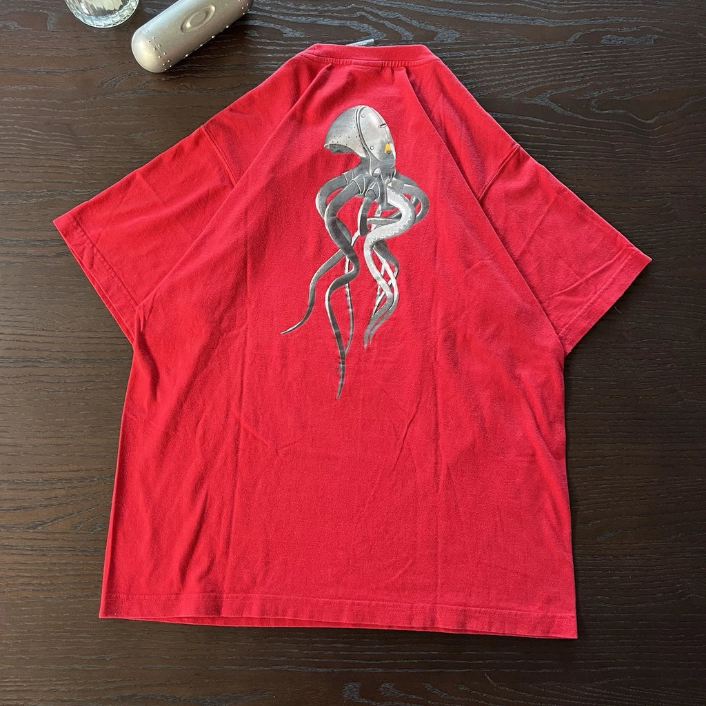 Vintage Oakley Software Metal Squid T-Shirt 90s Y2K Medusa Cyber Archive M RARE