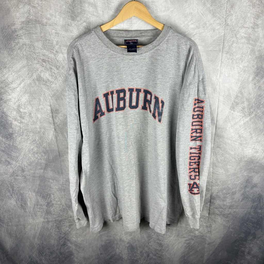 90s Y2K Jansport Auburn Tigers Long Sleeve Shirt Mens XXL Gray Cotton NCAA Tee