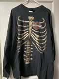 Men’s Y2K Harley Rare Skeleton AOP Size 2XL Motorcycle Biker Shirt