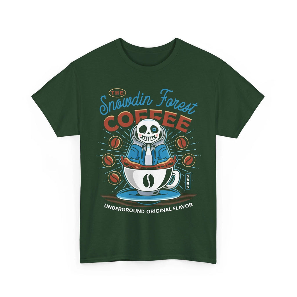 Snowdin Forest Coffee Emblem Unisex T-Shirt. Undertale Video Game. Deltarune.
