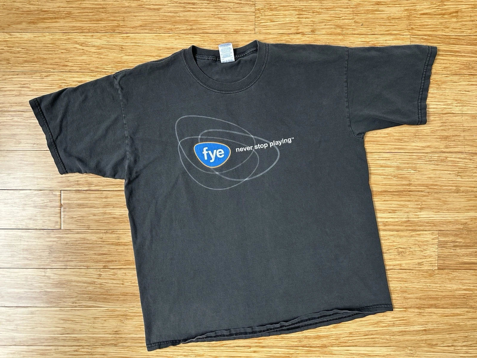 Vintage Y2K FYE Store Employee T Shirt Size XL Black Music & Media Nostalgia Tee