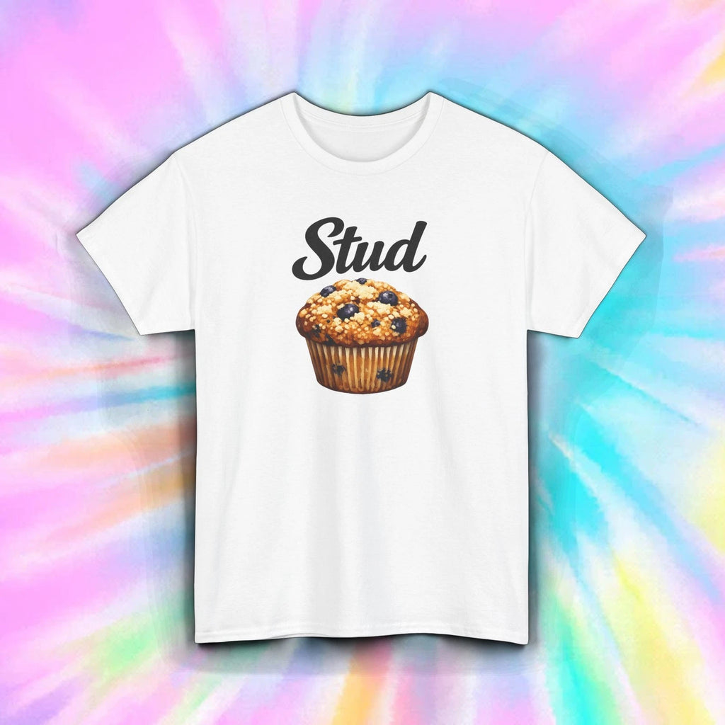 Stud Muffin Shirt Funny Bakery Pun Graphic Tee Valentines Gift S-5XL
