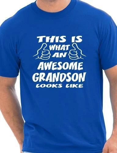 This Is What An Awesome Grandson Gift Mens T Shirt Size S-XXL