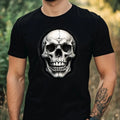 Mens Gothic Skull Motif Cotton T-Shirt Size XS to 5XL