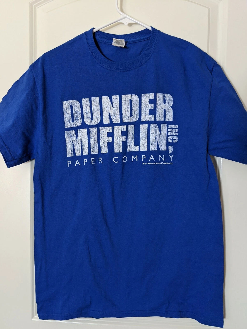 The Office Dunder Mifflin Mens Blue Paper Company Funny TV Show T Shirt M medium