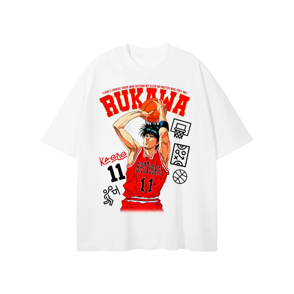 Slam Dunk Anime T-Shirt RUKAWA Slam Dunk Tee Overzised  All unisex T-Shirt