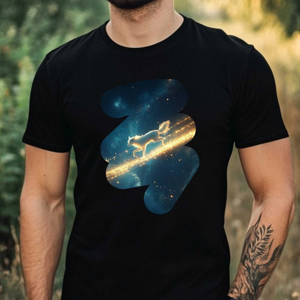 Mens Light Up Animal Print Cotton T-Shirt Size XS to 5XL