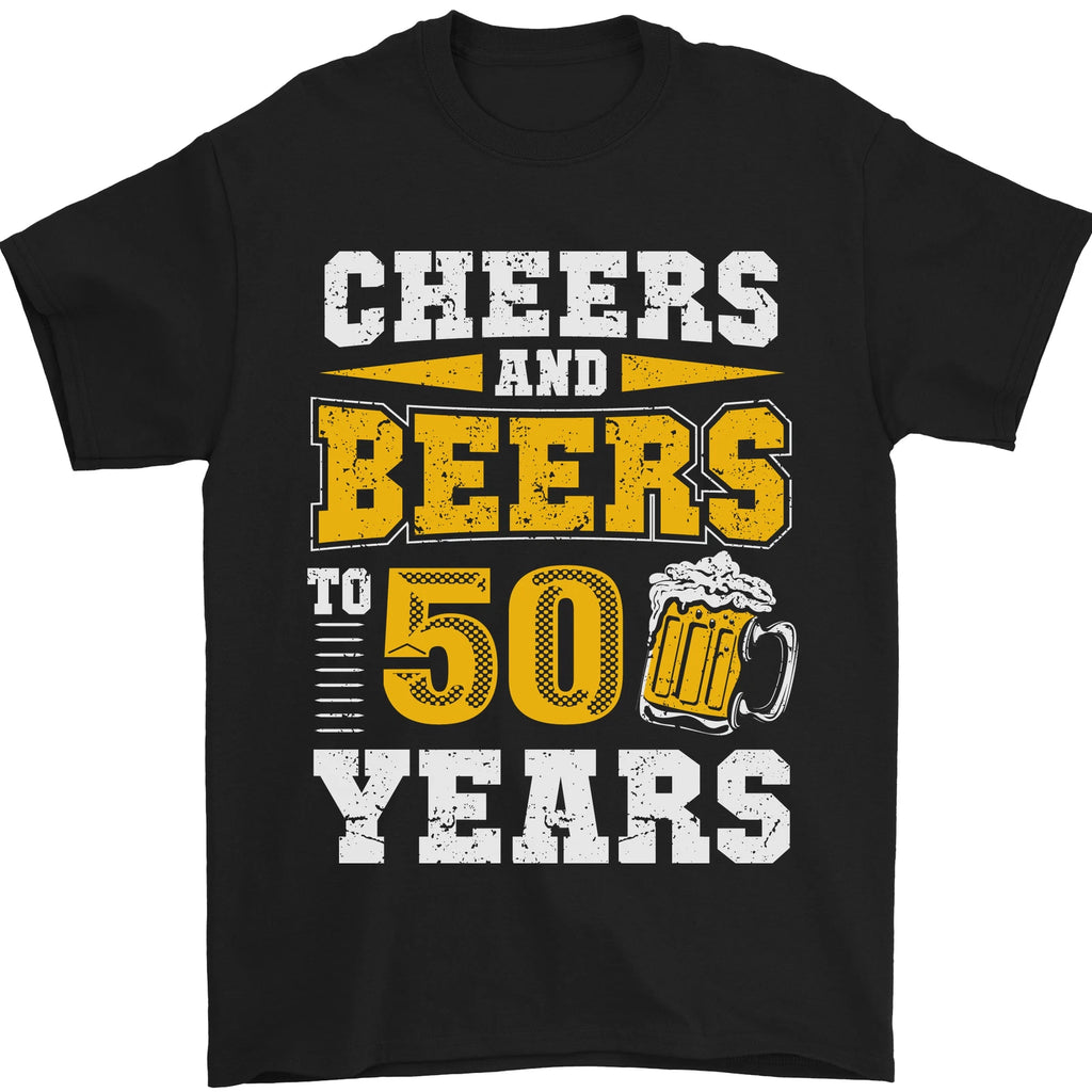 50th Birthday 50 Year Old Funny Alcohol Mens T-Shirt 100% Cotton