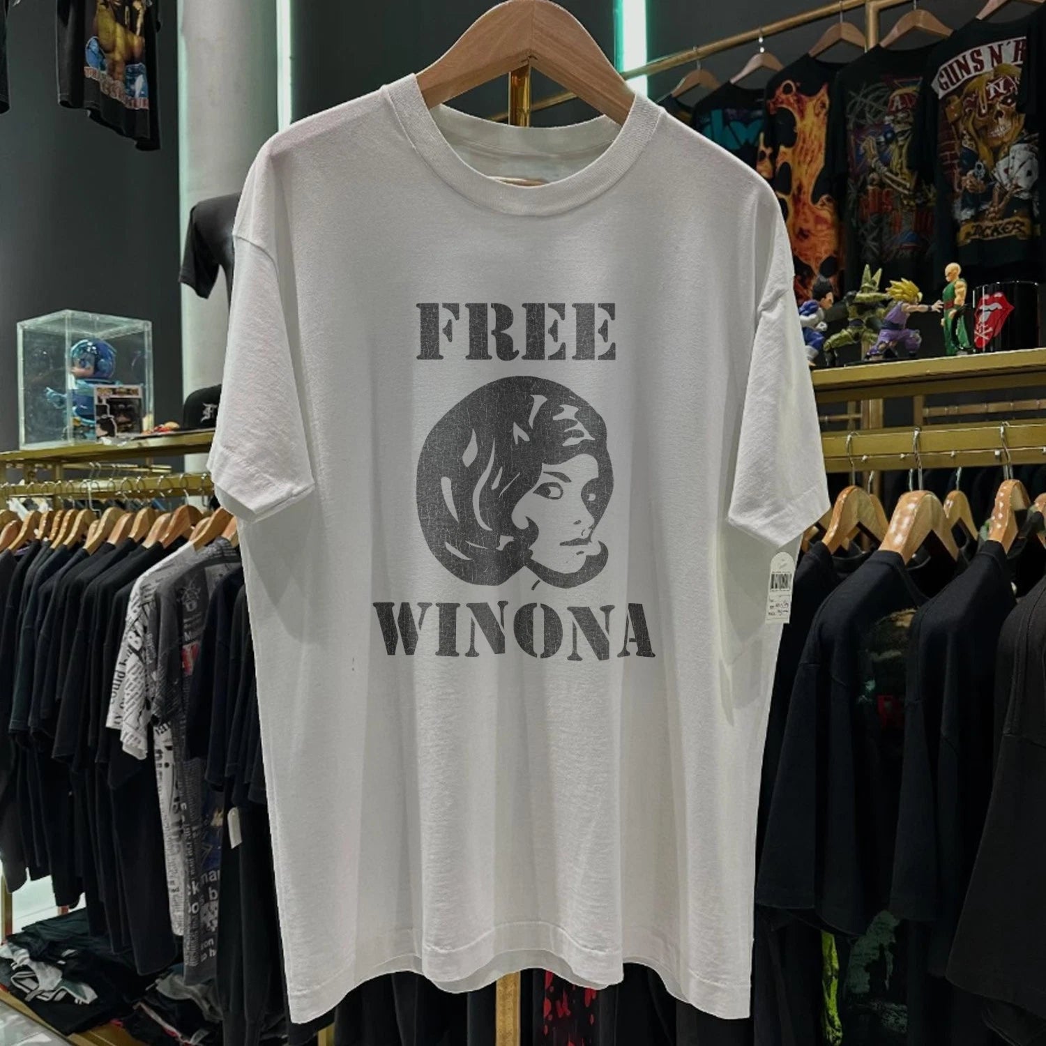 90s Free Winona Rare T-Shirt White S