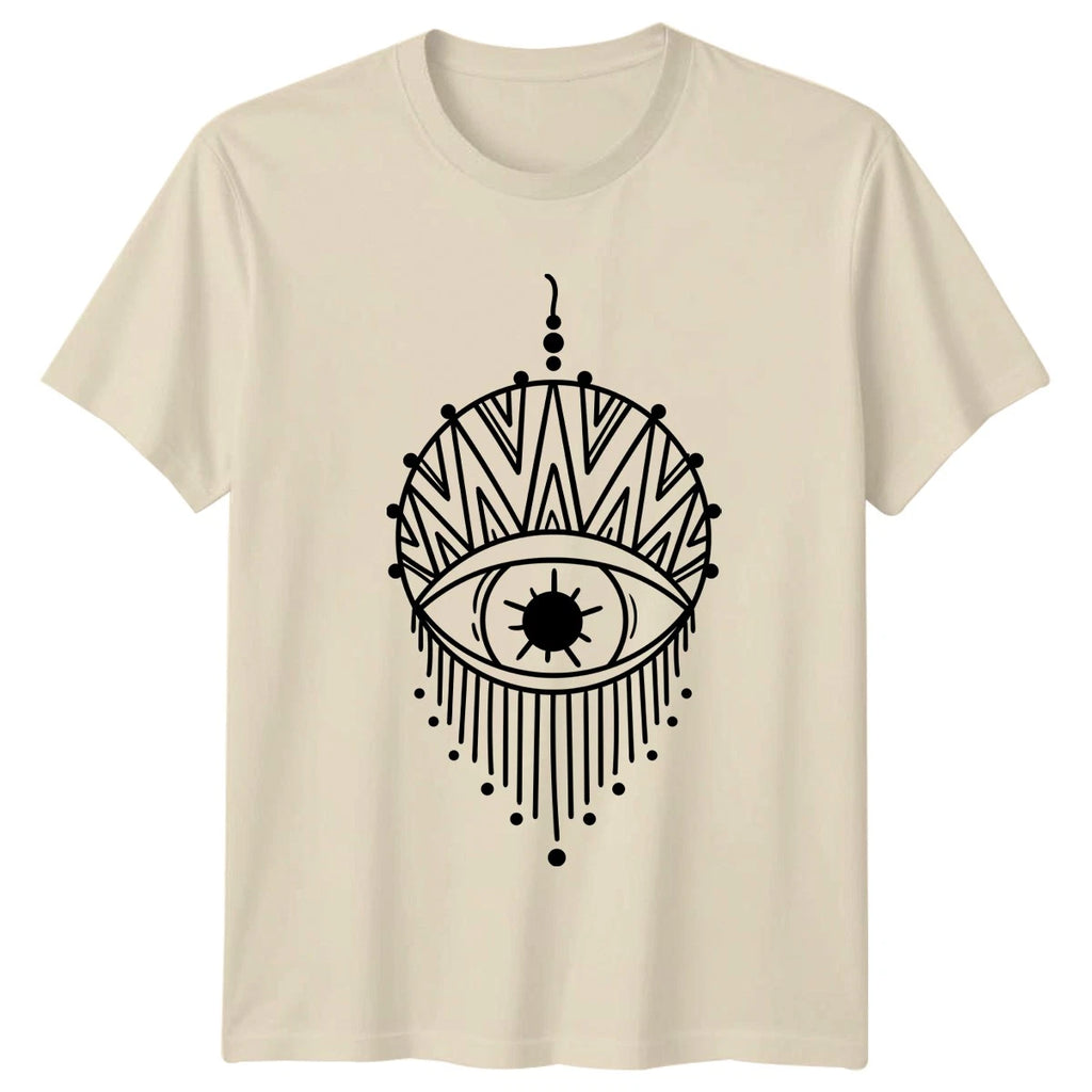 Mystical All Seeing Eye Boho T-Shirt Spiritual Symbol Occult Design