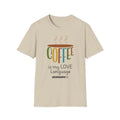Coffee Love Language T-Shirt, Gift for Coffee Lovers