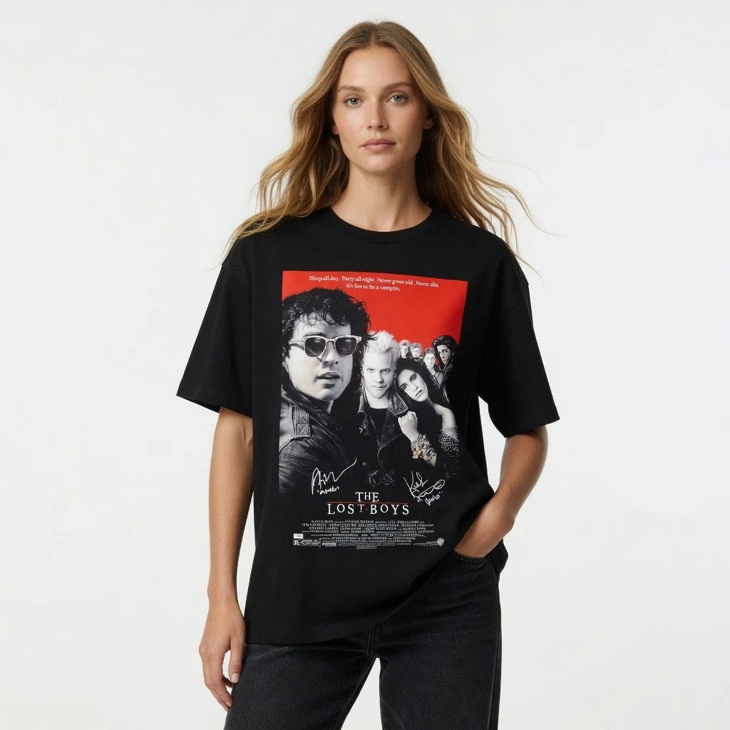 80s Cult Vampire Movie Poster Style Graphic T Shirt Retro Fan Tee