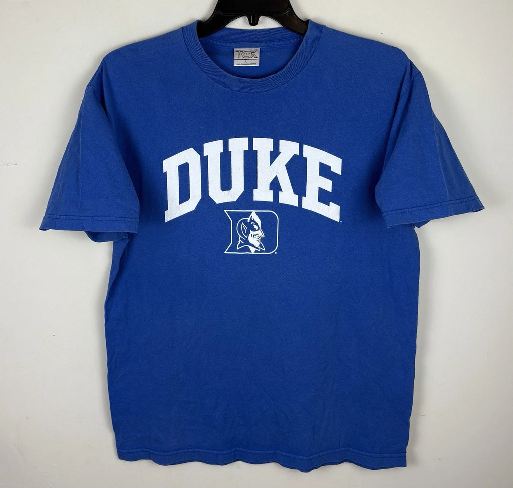 Vintage 90s Y2K Super University Graphic T-Shirt / Blue / Size Large