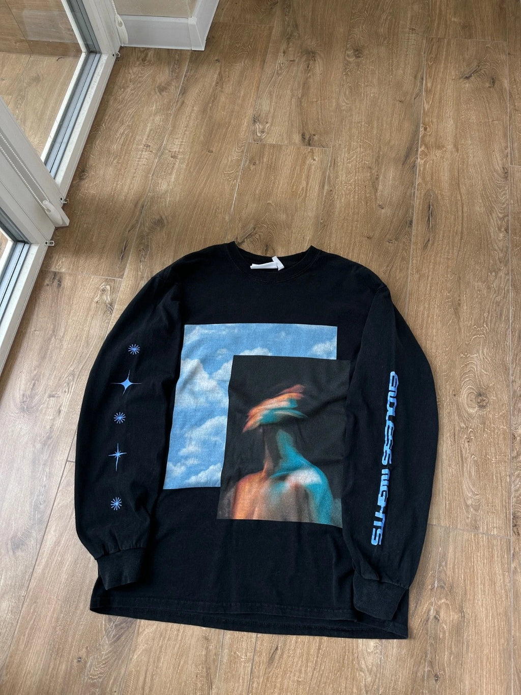 Endless Nights Cotton men's Y2K Longsleeve t shirt Size: L