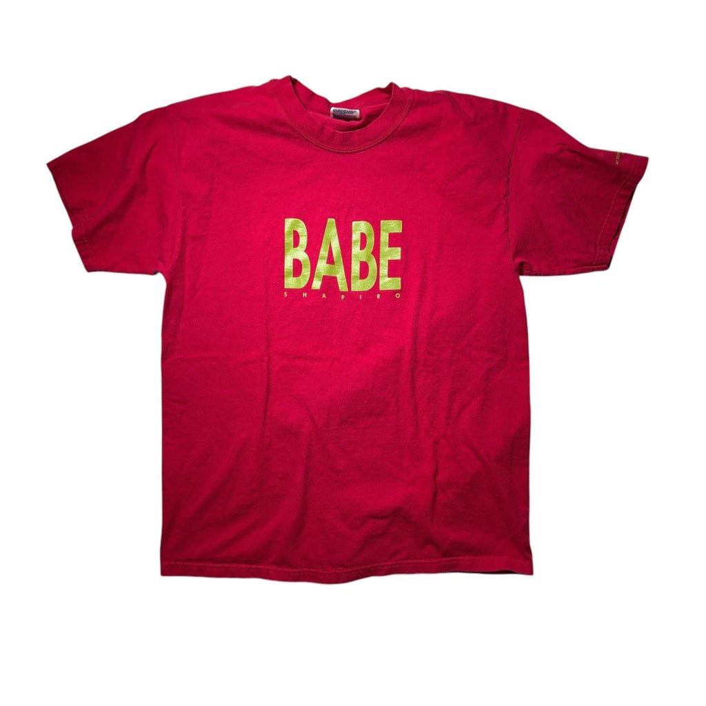 Vintage Y2K Babe Shapiro Artist Promo Shirt Large Pink Green