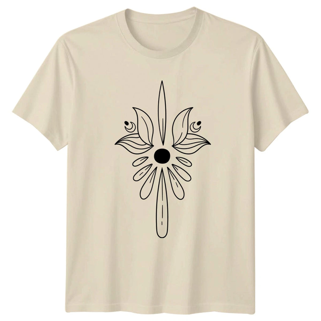 Elegant Botanical Flower Art Design T-Shirt Boho Nature Birthday Gift