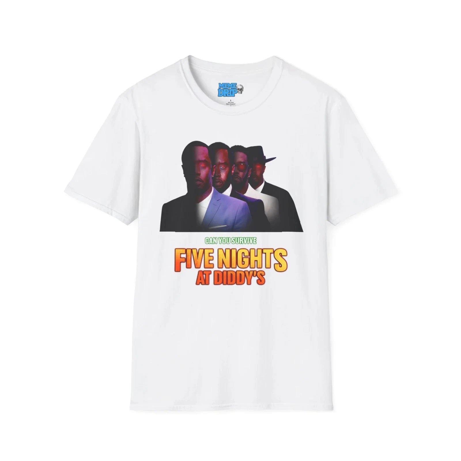 Five Nights at Diddy Parody T-Shirt Funny Meme Graphic Tee Gamer Horror