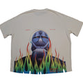AWAKENING Flame Robot Shirt Mens XL Back Oversized Graphic Print KPOP Streetwear