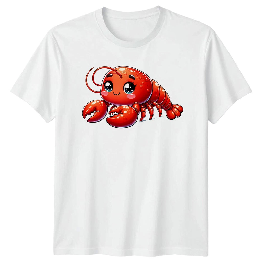 Cute Kawaii Lobster Marine Life Animals Mens Womens Graphic Tee Shirt