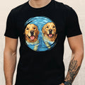 Mens Golden Retriever Motif Cotton T-Shirt Size XS to 5XL
