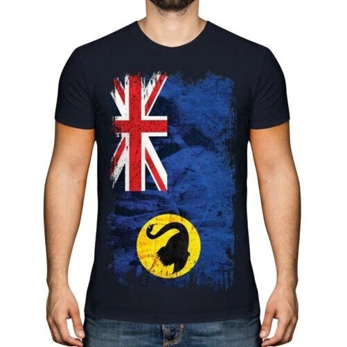 West Australia Flag Grunge Men T-Shirt Australian T-Shirt