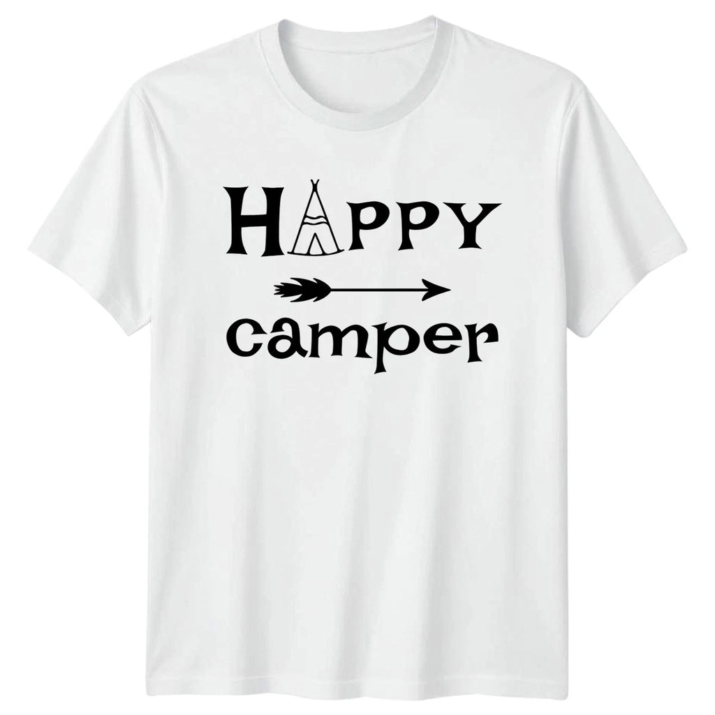 Happy Camper T-Shirt Boho Camping Outdoor Gift