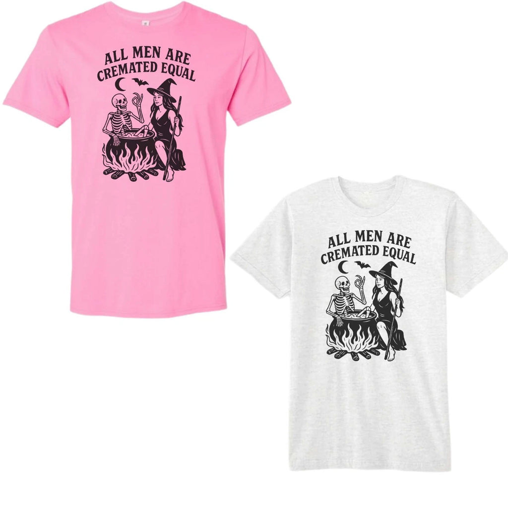 All men are cremated equal t shirt, funny halloween tee sarcastic