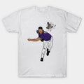 Funny Randy Johnson Bird Hit Baseball Pitcher Legend Sports Meme Graphic T-Shirt