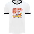 HO HO No Funny Lazy Christmas Bah Humbug Xmas Mens Ringer T-Shirt