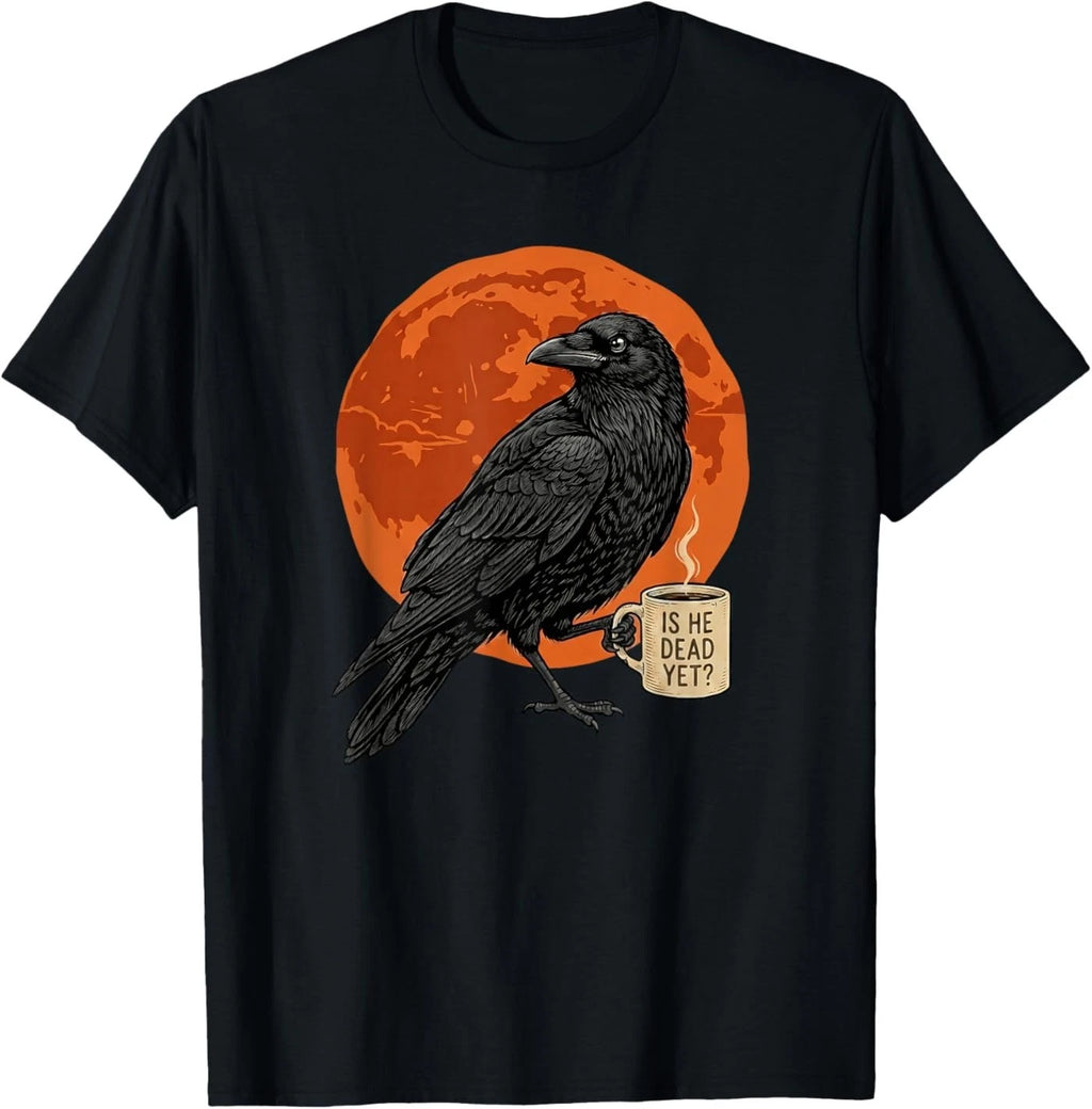 Funny is He Vintage Dead Yet Dark Crow Raven Bird Humor T-Shirt