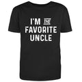 Men's Black Half Sleeves Cotton Im The Favorite Uncle Graphic Humor Funny TShirt