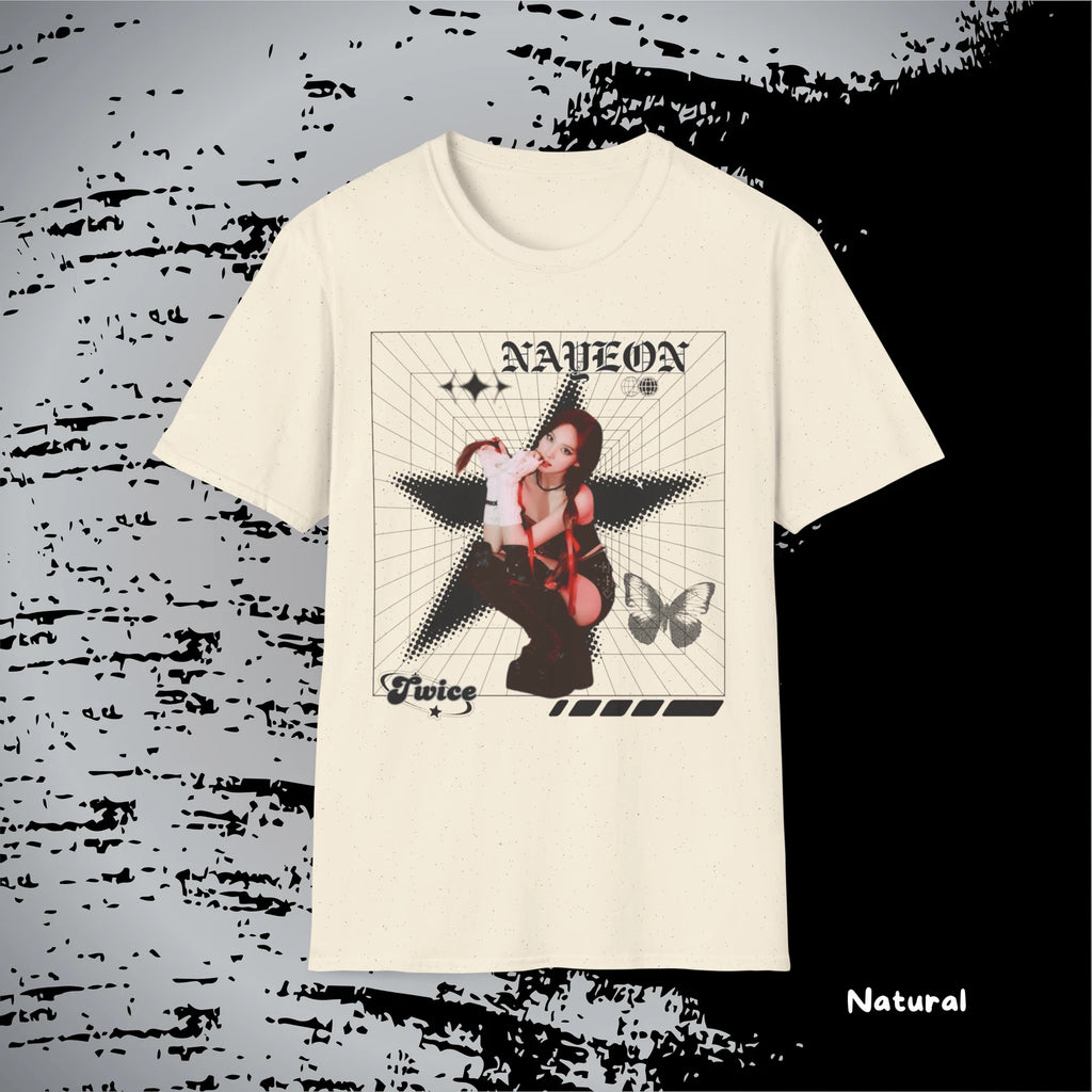Twice Nayeon Bootleg Y2K Star Graphic Tee, Y2K Inspired Unisex T-Shirt