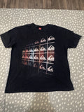 VINTAGE Y2K QUIKSILVER MOUNTAIN AND WAVE GRAPHIC T-SHIRT MEN's XL BLACK SURF TEE