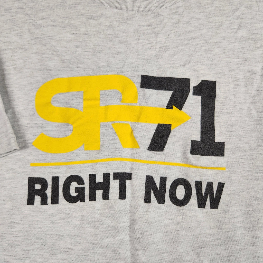 Vintage SR-71 Shirt Mens Large Gray Right Now Album Tour Rock Band Music Y2k