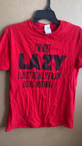 DELTA PRO WEIGHT MEDIUM RED SHORT SLEEVE TSHIRT FUNNY I'M NOT LAZY