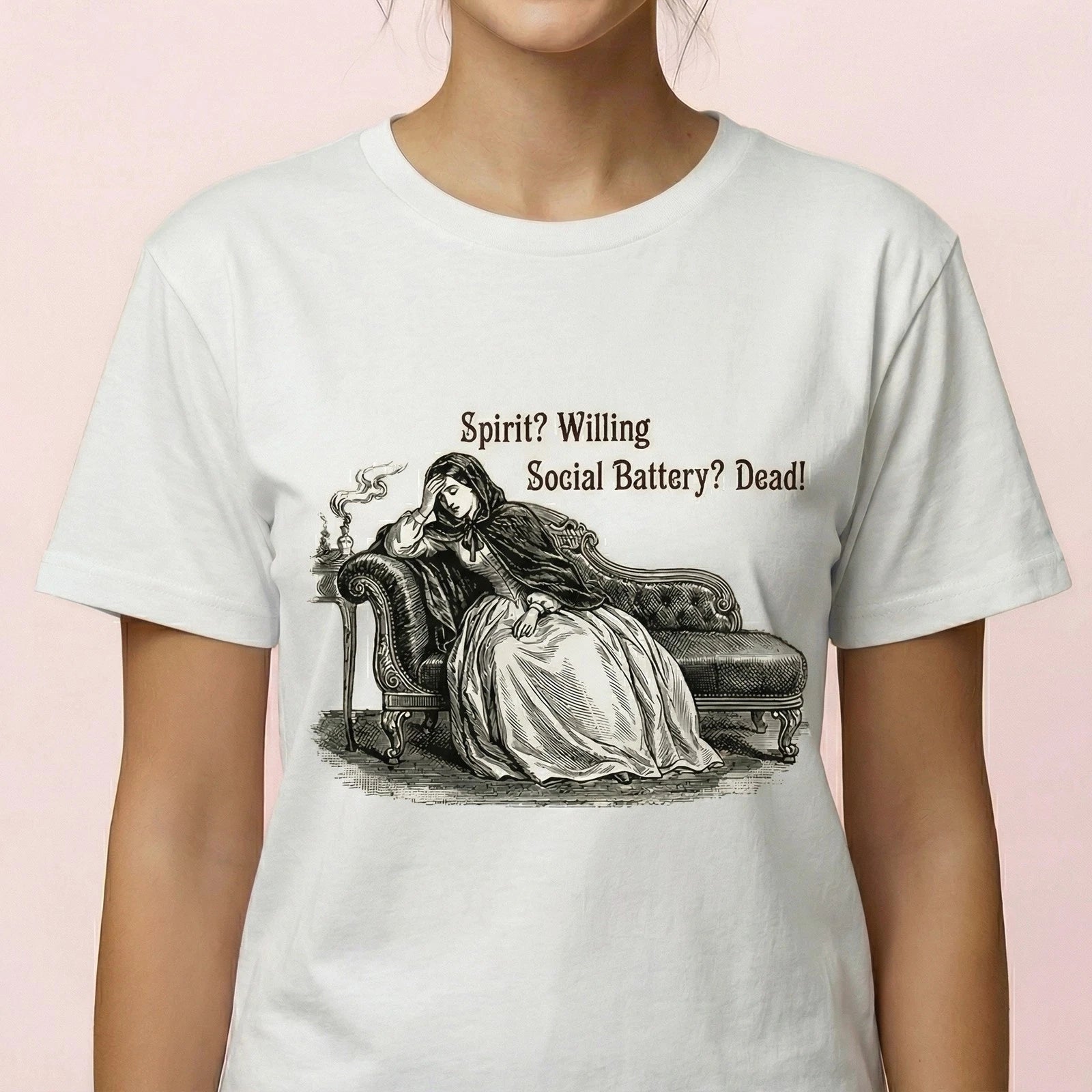 Social Battery Funny T-Shirt Introvert Meme Graphic Tee Antisocial Burnout Gift