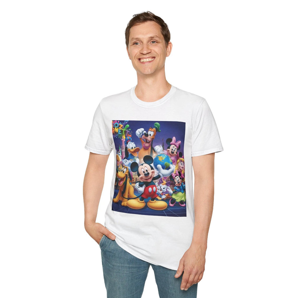 Classic Cartoon Mouse Family T-Shirt | Colorful Characters Print
