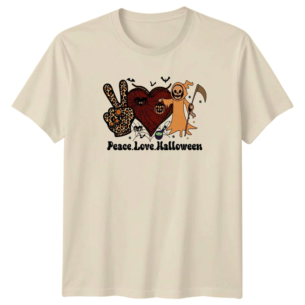 Peace Love Halloween T-Shirt Retro Spooky Halloween Halloween Gift For Him