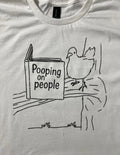 Pooping On People funny  white Size XL unisex T-shirt