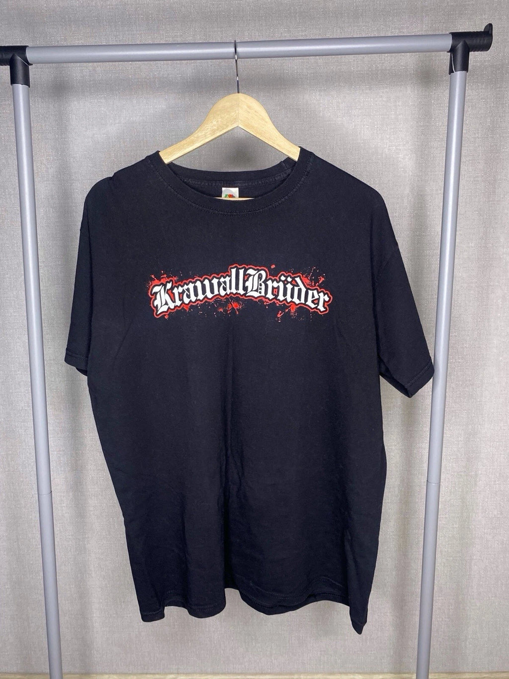 Krawall Bruder Band Vintage Y2K T Shirt Tee Size XL Mens Black