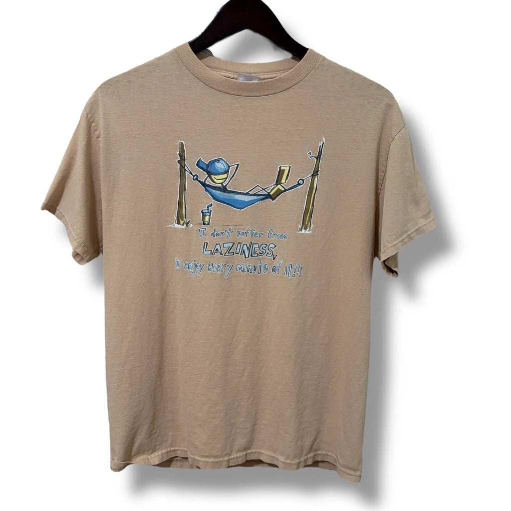 Vintage I don't suffer from laziness I enjoy every minute of it T Shirt M 19x26