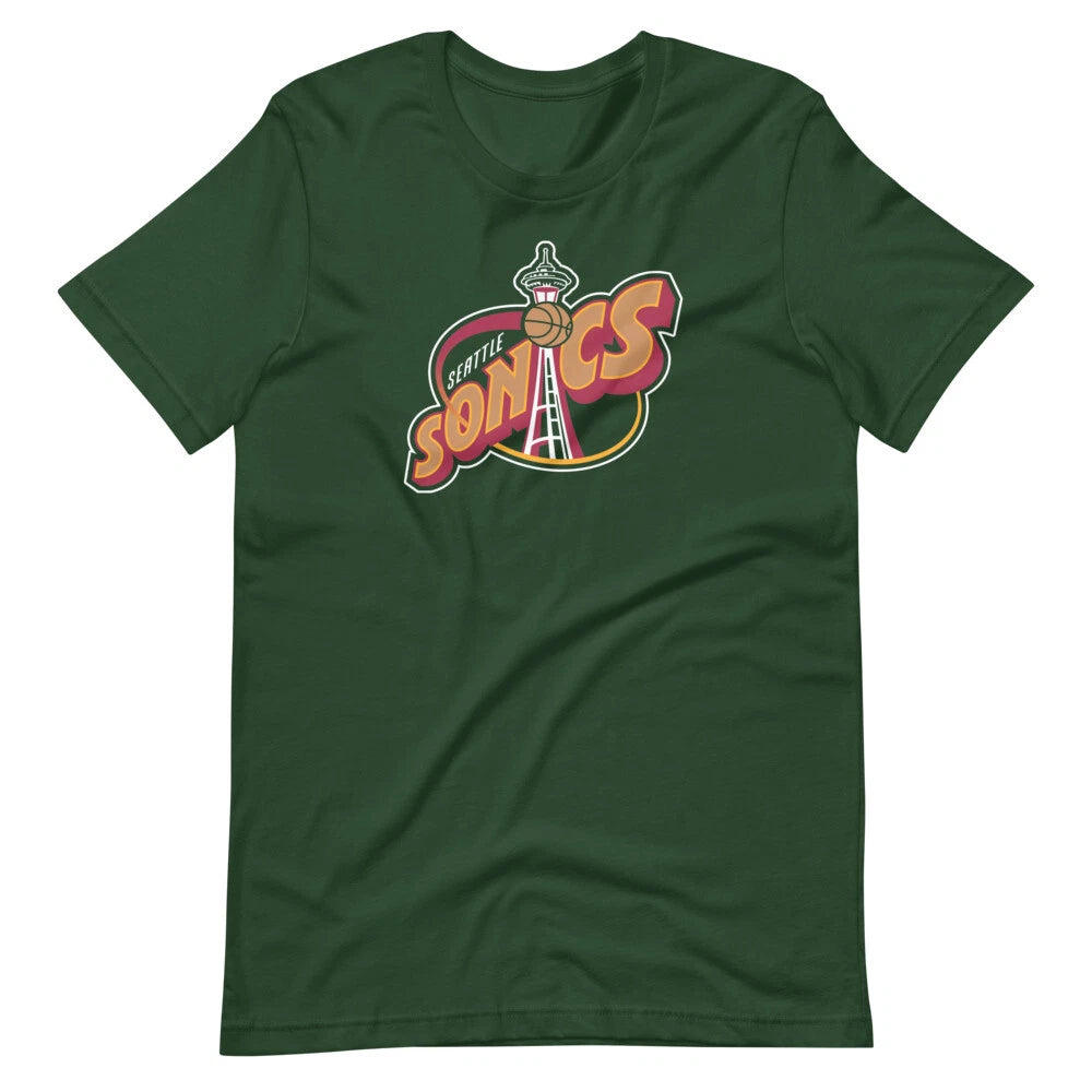 Seattle Supersonics 90s Basketball Alt Logo Graphic Tee Unisex t-shirt