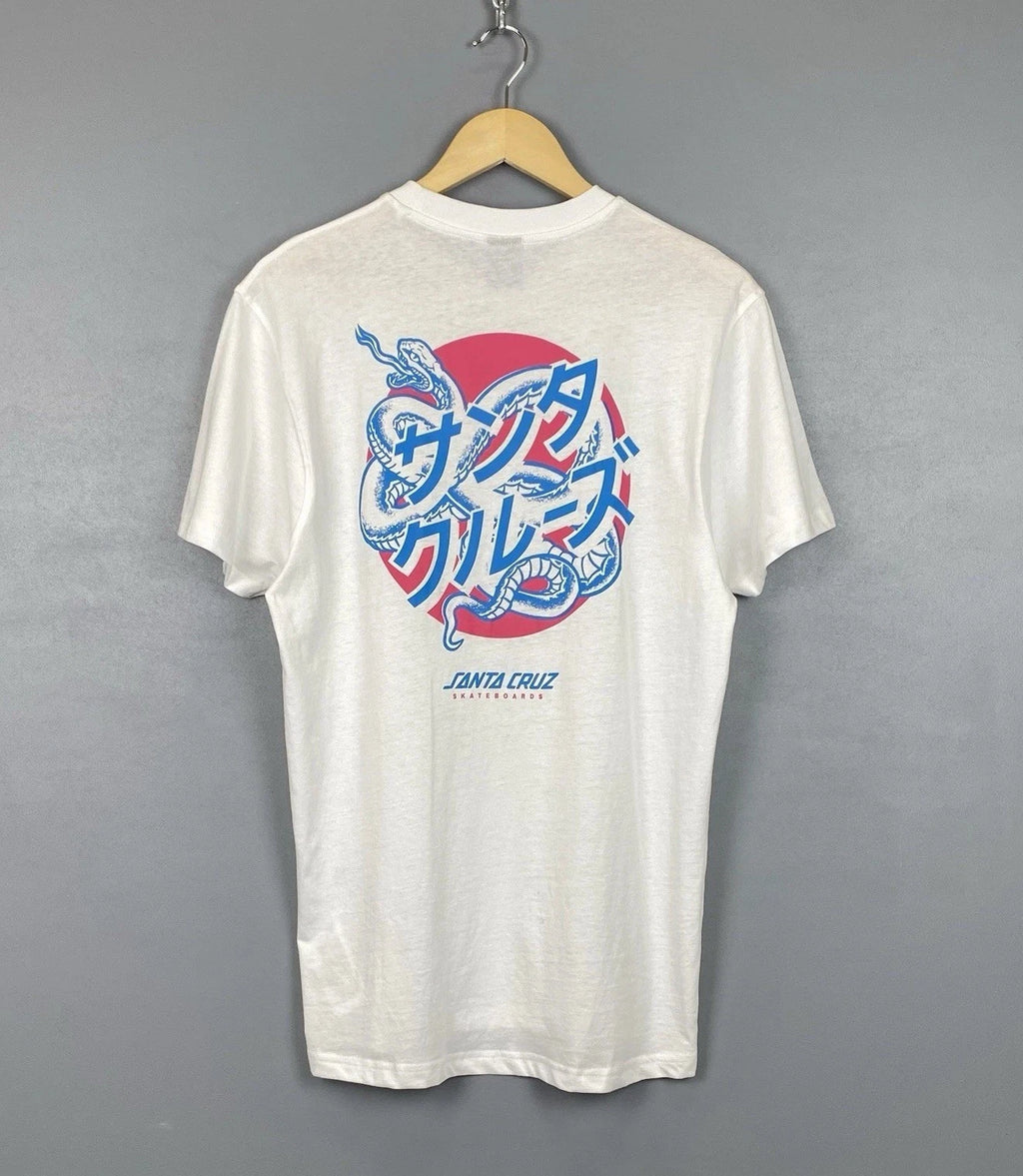 Santa Cruz Skateboards Short Sleeve T-Shirt Men’s Size M Top White Big Logo Y2K