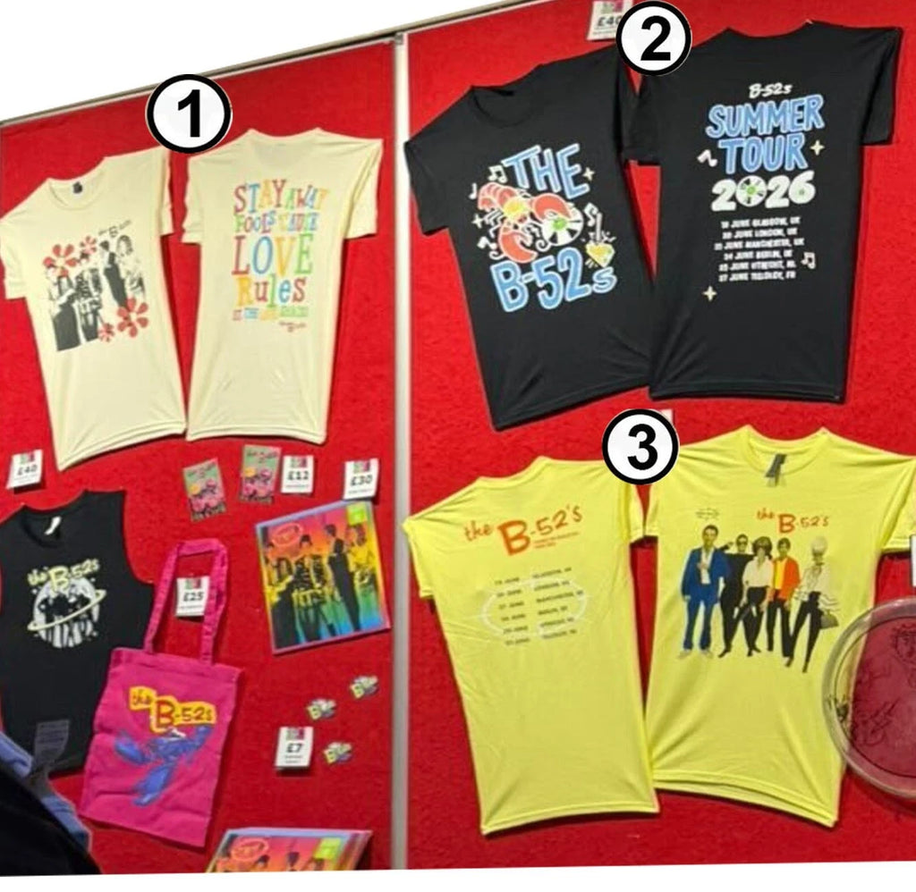 The B-52's Summer Tour 2026 T-Shirt Reprint  Gif Fan